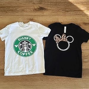 Pair of two size medium Disney shirts - each worn twice